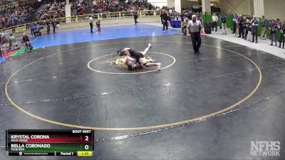 107 lbs Quarterfinal - Bella Coronado, Mcqueen vs Krystal Corona, Palo Verde