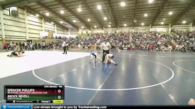 80 lbs Quarterfinal - Brock Revell, Sons Of Atlas vs Spencer Phillips, Bear River Junior High Wrestling Club