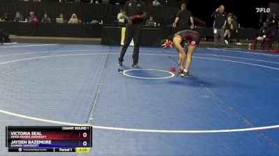 123 lbs Champ. Round 1 - Jayden Bazemore, Gannon University vs Victoria Seal, Simon Fraser University