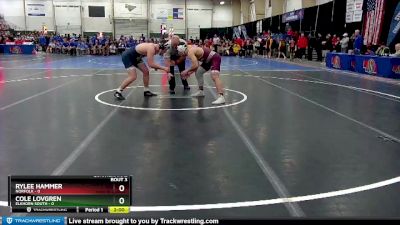 220 lbs Quarterfinals (8 Team) - Rylee Hammer, Norfolk vs Cole Lovgren, Elkhorn South