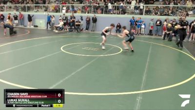 110 lbs Final - Chasen Savo, Dillingham Wolverine Wrestling Club vs Lukas Nuxall, Alaska Battle Cats Wrestling Club