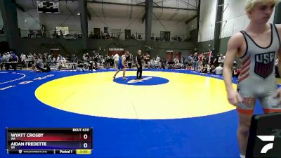 150 lbs Cons. Round 2 - Wyatt Crosby, WA vs Aidan Fredette, OR