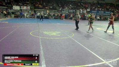 D 1 126 lbs Cons. Round 3 - Asher Wilson, Fontainebleau vs Brayden Forman, Acadiana