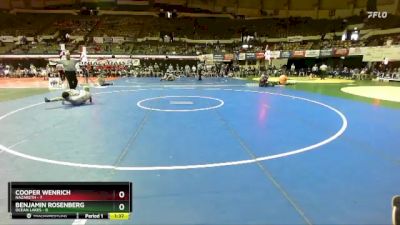 120 lbs Quarters & Wb (16 Team) - Cooper Wenrich, Nazareth vs Benjamin Rosenberg, Ocean Lakes