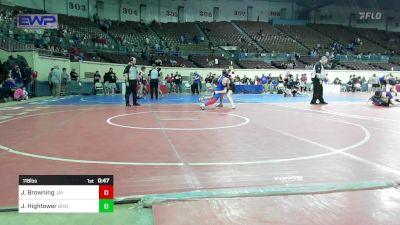 118 lbs Consi Of 32 #2 - Jace Browning, Jay vs Jace Hightower, Bixby