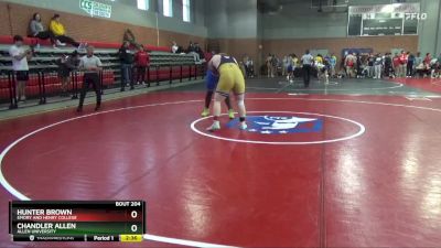 285 lbs Cons. Round 3 - Hunter Brown, Emory And Henry College vs Chandler Allen, Allen University