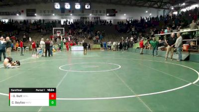 106 lbs Semifinal - Gunner Butt, New Palestine vs Connor Bayliss, Mt. Vernon (Fortville)