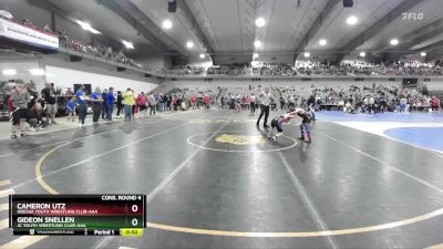 85 lbs Cons. Round 4 - Cameron Utz, Odessa Youth Wrestling Club-AAA vs Gideon Snellen, JC Youth Wrestling Club-AAA 