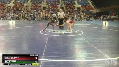 100 lbs Cons. Semi - Izzy Owens, Bismarck vs Emily Youboty, Bismarck Legacy