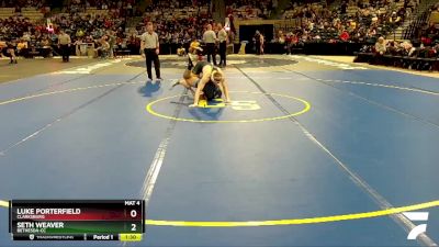 157-4A/3A Champ. Round 1 - Luke Porterfield, Clarksburg vs Seth Weaver, Bethesda-CC