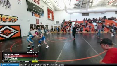 84 lbs 1st Place Match - Bronson Haun, Shoshoni Junior High School vs Wyatt Blank, Lovell Middle School