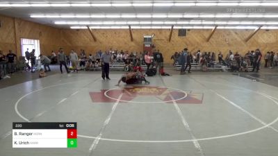 220 lbs Consi Of 4 - Bobby Ranger, Hornell vs Kristjan Urich, Harrisburg