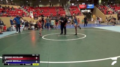 114 lbs Round 1 - Brooks McCollom, OK vs Landon Bedolla, KS