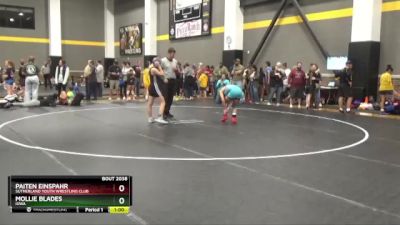 110 lbs Round 1 - Paiten Einspahr, Sutherland Youth Wrestling Club vs Mollie Blades, Iowa