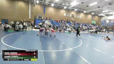 108 lbs Champ. Round 1 - Kohen Church, Riverton Wolf Pack Wrestling vs Jesse Judkins, Champions Wrestling Club