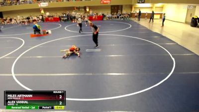 56 lbs Round 1 (4 Team) - Alex Vanhal, NRHEG vs Miles Artmann, New Prague