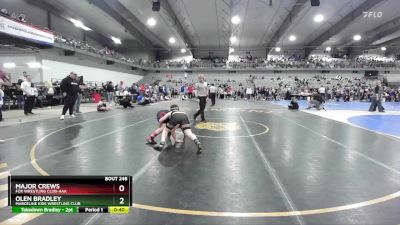 130 lbs Cons. Round 3 - Olen Bradley, Marceline Kids Wrestling Club vs Major Crews, Fox Wrestling Club-AAA