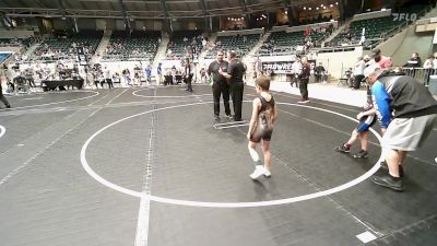 55 lbs Consi Of 4 - Graycie Card, Tulsa Blue T Panthers vs Dace Garrett, Pawhuska Elks Takedown