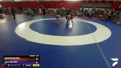 132 lbs Cons. Round 3 - Tanner Becker, MN vs Olin Walker, IL