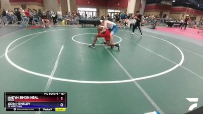 187 lbs Round 1 - Aadyn Simon Neal, Texas vs Odin Hensley, 3F Wrestling