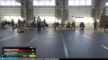 72 lbs Round 2 (8 Team) - Maddox Mehalic, All American vs Tyden Shuman, Warhawks Red