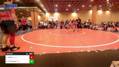 87 lbs Rr Rnd 1 - Lawson Tabor, NORTH DESOTO WRESTLING ACADEMY vs Satchel O`Nishea, Buccaneer Wrestling