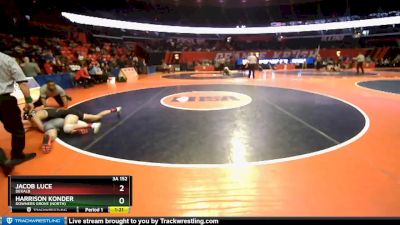 3A 152 lbs Quarterfinal - Jacob Luce, DeKalb vs Harrison Konder, Downers Grove (North)