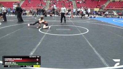 80 lbs Semifinal - Camden Runnels, Honey Badger vs Brodie Hill, Pomona Elite (PWCC)