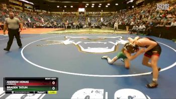 6A - 126 lbs Semifinal - Braden Tatum, Derby vs Andrew Honas, Lawrence