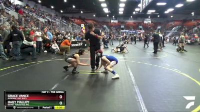 86 lbs Cons. Round 4 - Haily Malloy, Olivet Folkstyle WC vs Grace Vance, Algonac Mat Rats