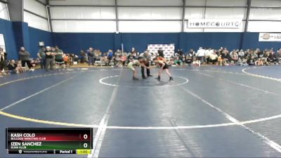 63 lbs Cons. Semi - Kash Colo, Bulldog Wresting Club vs Izen Sanchez, Kuna Klub