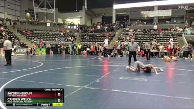 100 lbs Cons. Round 2 - Camden Welch, MWC Wrestling Academy vs Jayden Heedum, The Best Wrestler