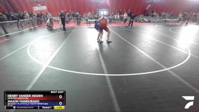 220 lbs Cons. Semi - Henry Vander Heiden, Aviators Wrestling vs Mason Mandurano, Belmont-Platteville Youth Wrestling Club