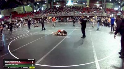 82 lbs Champ. Round 2 - KaiMonie Gordon, Nebraska Wrestling Academy vs Peyton Eklund, HWA