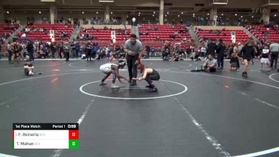 90 lbs 1st Place Match - Fynn Reinerio, Hugoton Wrestling Club vs Tayden Mahan, Derby Wrestling Club