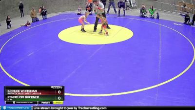 45 lbs Semifinal - Pennelopi Buckner, SCMC vs Brinlee Whiteman, Nestucca Valley Wrestling Club