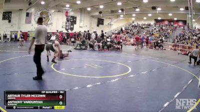 182 lbs Champ. Round 2 - Arthur Tyler McCown, Servite vs Anthony Vardumyan, Burbank