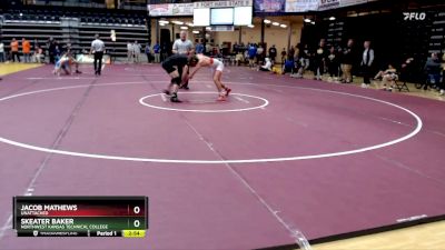 165 lbs Champ. Round 1 - Skeater Baker, Northwest Kansas Technical College vs Jacob Mathews, Unattached