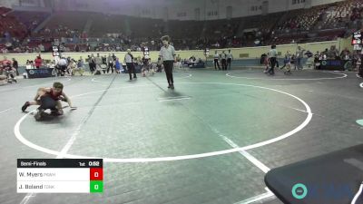 52 lbs Semifinal - Weston Myers, Pawhuska Elks Takedown vs Jett Boland, Tonkawa Takedown Club