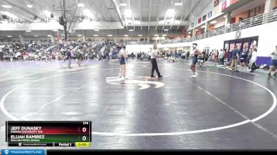 174 lbs Champ. Round 1 - Elijah Ramirez, William Penn (Iowa) vs Jeff Dunasky, Marian University (IN)