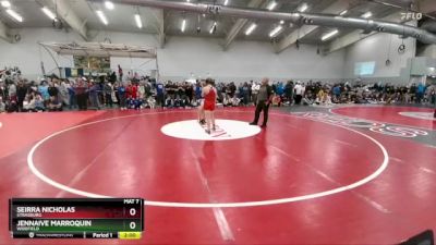 130 lbs Champ. Round 1 - Jennaive Marroquin, Widefield vs Seirra Nicholas, Strasburg