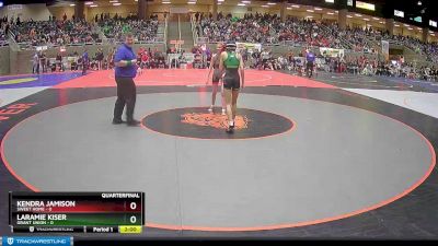 107 lbs Quarterfinals (8 Team) - Laramie Kiser, Grant Union vs Kendra Jamison, Sweet Home