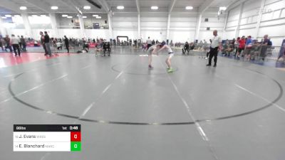 86 lbs Consi Of 8 #2 - Jacob Evans, Wrestlers Way vs Edward Blanchard, MarcAurele WC