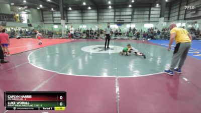 55 lbs Round 4 (6 Team) - Caplyn Harris, FCA WRESTLING vs Luke Worall, GREAT BRIDGE WRESTLING CLUB