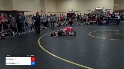 57 kg Rnd Of 64 - Anthony Knox, Titan Mercury Wrestling Club (TMWC) vs Allen Calderon, Warrior Regional Training Center