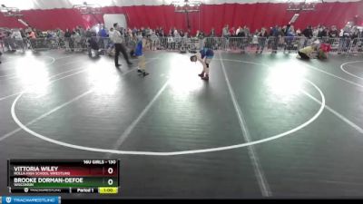 130 lbs Cons. Round 3 - Vittoria Wiley, Rolla High School Wrestling vs Brooke Dorman-Defoe, Wisconsin