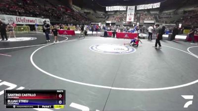 62 lbs Semifinal - Santino Castillo, California vs Elijah Streu, California