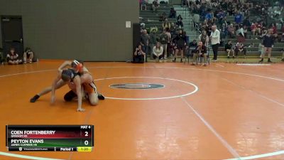 140 lbs Round 2 - Peyton Evans, James Clemens HS vs Coen Fortenberry, Grissom Hs