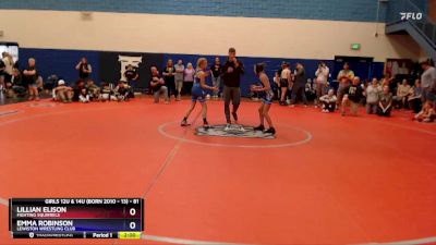 81 lbs Round 1 - Lillian Elison, Fighting Squirrels vs Emma Robinson, Lewiston Wrestling Club