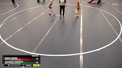 94 lbs Semifinal - Owen Parish, Pinnacle Wrestling Club vs Dominick Mariotti, MN Elite Wrestling Club